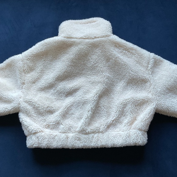 🆕AE Studio Polar Fleece Snap Front Jacket Cream - Picture 8 of 8